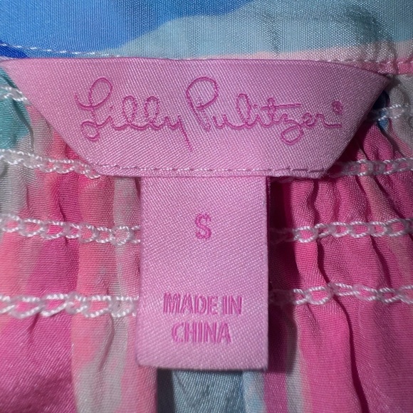 Lilly Pulitzer Elsa “Out To Sea” Top Women’s silk top Size Small VVGUC - Picture 5 of 13